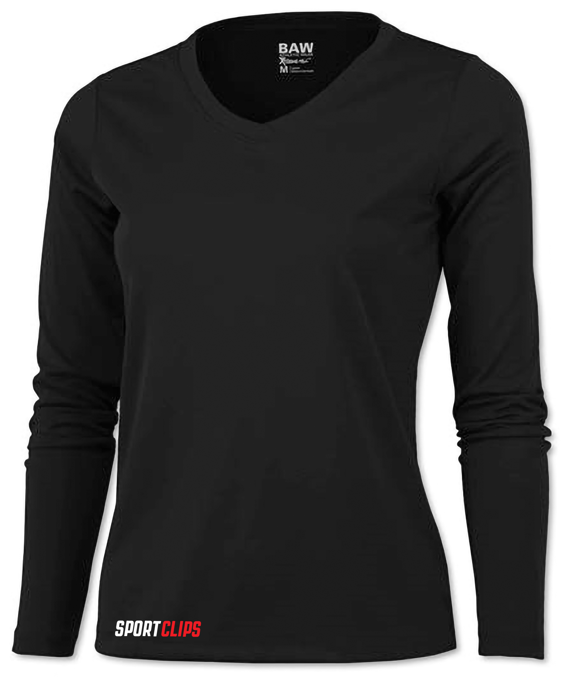 Ladies Long Sleeve Sport Clips Logo Tee